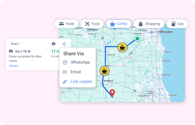 Plan, Share, and Personalize Your Route